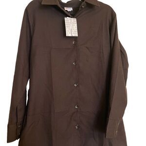 LuLaRoe Women’s Large Brown Abigail Button-Down Long Sleeve Flannel Gorpcore